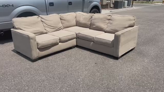 Beige L Shaped Ashley Furniture Sectional