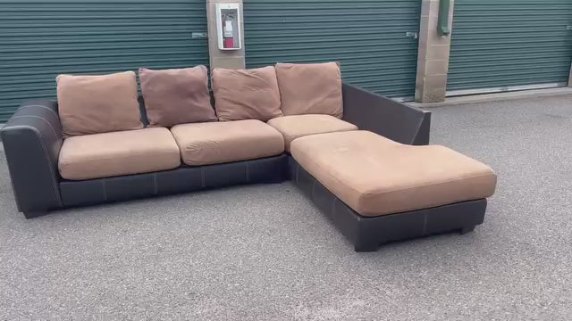 Two-Tone Brown L Sectional