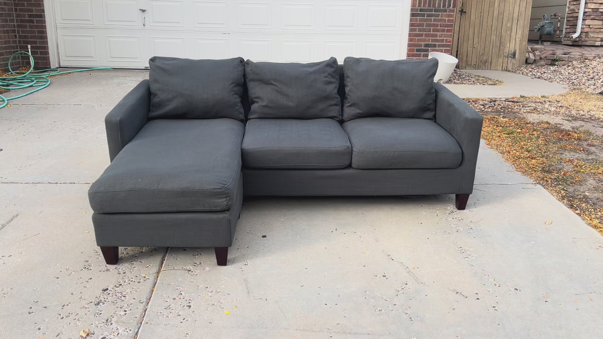 Grey Sectional with reversible Chaise