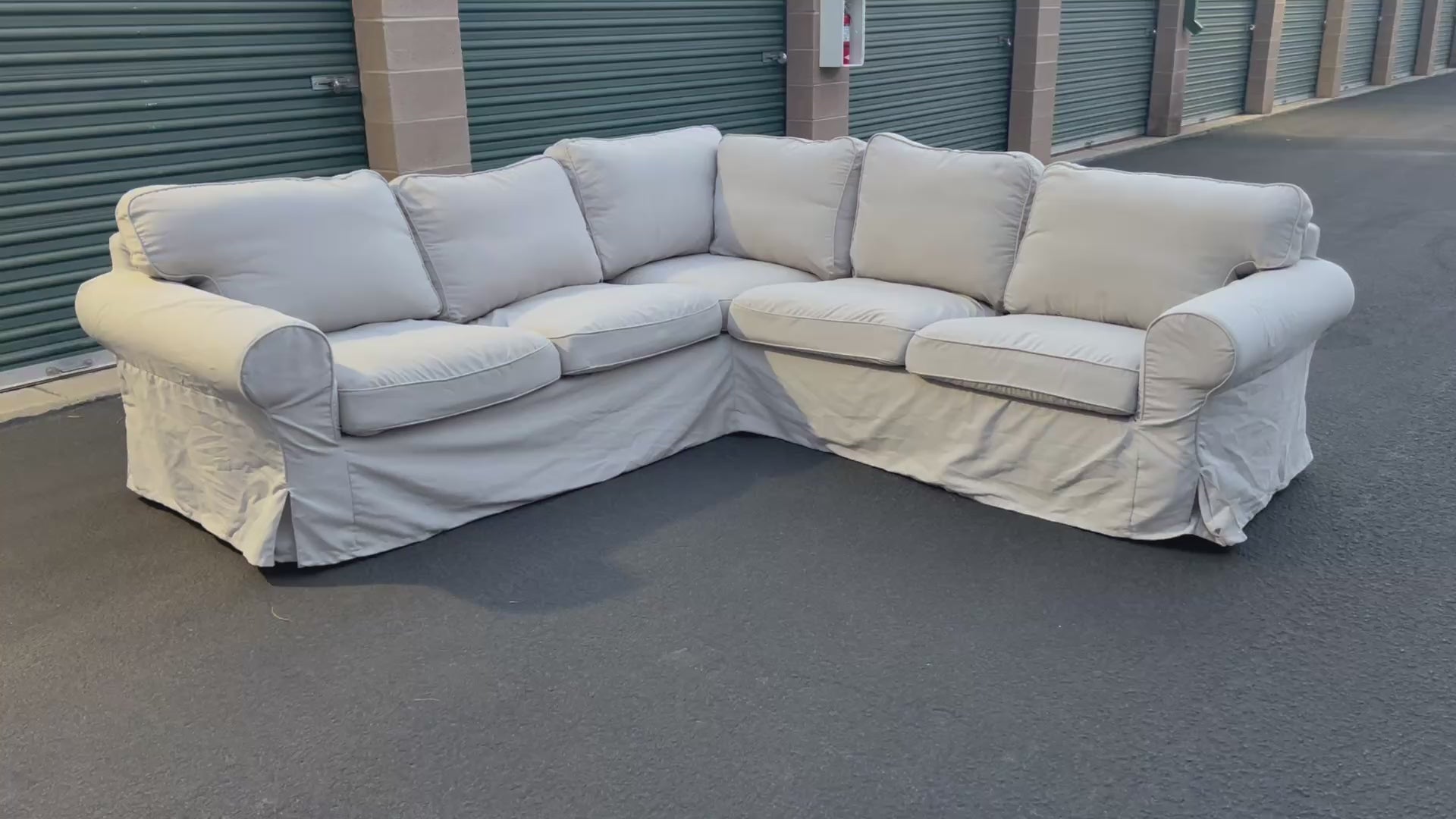 Light Grey L Sectional with Washable Cover