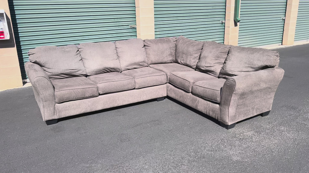 Grey L-Shaped Comfy Sectional
