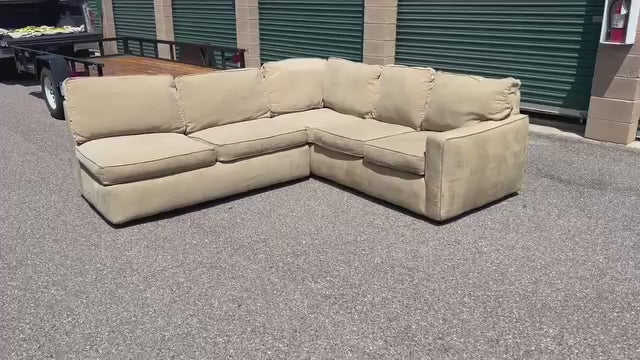 L Shaped Beige Sectional