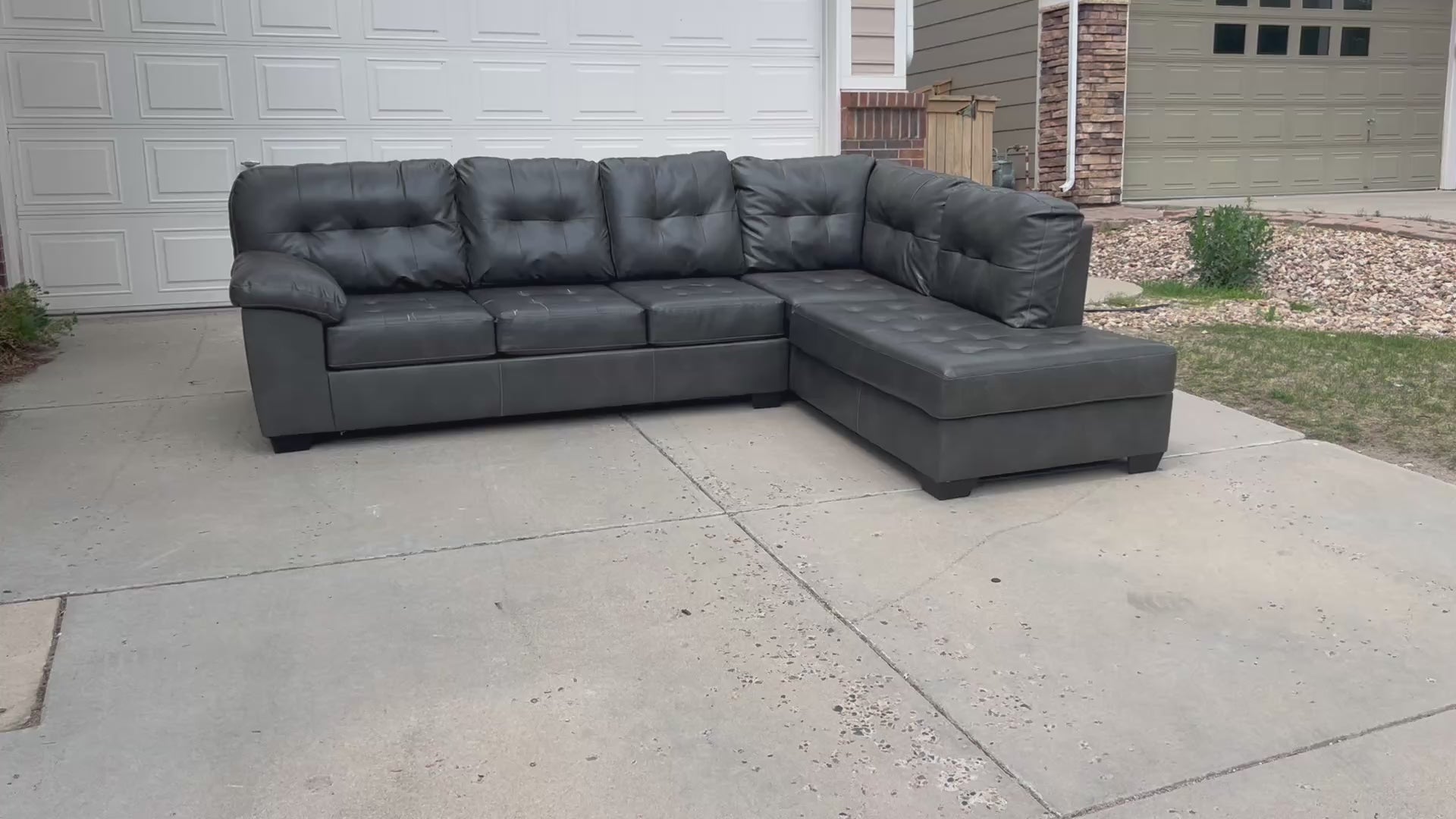 Leather Style Sectional